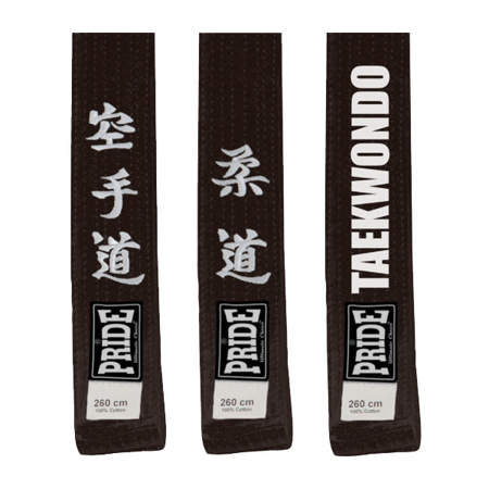 Picture of Black belt with an embroidered sign