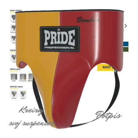 PC55X PRIDE custom made boxing groin guard suspenzor